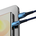 Miniatyrbild 6 av 11: Baseus Glimmer-serien hurtigladekabel USB-A - USB-C 100W 480Mb/s 1m blå