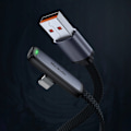 Miniatyrbild 6 av 10: MCDODO ANGLE USB LIGHTNING PLATKABEL 36W IPHONE 12 13 14 SVART 1M