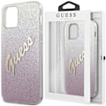 Miniatyrbild 1 av 9: Guess GUHCP12LPCUGLSPI iPhone 12 Pro Max 6.7 rosa/rosa hardt deksel Glitter Gradient Script