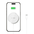 Miniatyrbillede 2 af 6: TECH-PROTECT QI15W-A34 MAGNETISK MAGSAFE TRÅDLØS OPLADER HVID