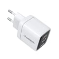 Miniatyrbild 3 av 6: Choetech PD6051 2x USB-C PD 35W GaN vegglader med skjerm - hvit