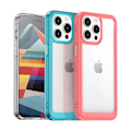 Miniatyrbillede 4 af 7: FORSTÆRKET ETUI MED EN FLEKSIBEL RAMME TIL IPHONE 15 PRO MAX OUTER SPACE - RØD