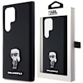 Miniatyrbillede 1 af 9: KARL LAGERFELD SILIKONE IKONIK METAL PIN ETUI TIL SAMSUNG GALAXY S23 ULTRA - SORT