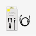 Miniatyrbild 11 av 11: Baseus Flash-seriekabel USB Type C / USB Type A - USB Type C / Lightning / micro USB 100 W 1,2 m svart (CASS030101)