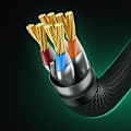 Miniatyrbillede 10 af 11: BASEUS HURTIGT RJ45-NETVÆRKSKABEL. 8 40GBPS 1M FLETTET SORT
