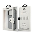 Miniatyrbild 9 av 9: Karl Lagerfeld KLHCP14LSAPKHG iPhone 14 Pro 6.1 sølv/sølv hardt etui Saffiano Karls hodemerke