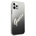 Miniatyrbild 5 av 9: Guess GUHCP12LPCUGLSBK iPhone 12 Pro Max 6.7 svart/svart hardt deksel Glitter Gradient Script