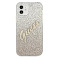 Miniatyrbild 4 av 9: Guess GUHCP12SPCUGLSGO iPhone 12 mini 5.4 gull/gull hardt deksel Glitter Gradient Script