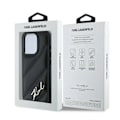Miniatyrbillede 8 af 8: KARL LAGERFELD DIAGONAL QUILTED SCRIPT COVER TIL IPHONE 15 PRO - SORT