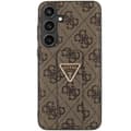 Guess Grip Stand 4G Triangle Strass-deksel til Samsung Galaxy S24 Ultra - Brun