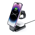 Miniatyrbild 2 av 8: TECH-PROTECT QI15W-A28 3IN1 MAGNETISK MAGSAFE TRÅDLØS LADER SORT