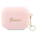 Miniatyrbild 2 av 5: Guess GUAP2LSCHSP-deksel for AirPods Pro 2-deksel - rosa Silicone Charm Heart Collection