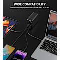 Miniatyrbillede 8 af 9: CHOETECH B635BK POWERBANK 2XUSB-A / 2XUSB-C 27000MAH - SORT