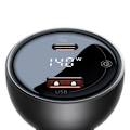 Miniatyrbild 6 av 10: Baseus Digital Display hurtiglader USB-A / USB-C PD3.1 140W svart + USB-C-kabel Baseus Superior Series 5A 240W 1m svart (CGZX070001)