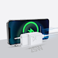 Miniatyrbild 7 av 8: Joyroom hurtiglader USB Type C 25W 3A EU-plugg hvit (L-P251)