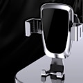 Miniatyrbillede 5 af 11: GRAVITY BILHOLDER TIL EN SMARTPHONE PÅ NETTET? LUFTVENTIL SØLV (YC08)