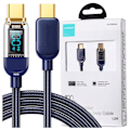 Miniatyrbild 1 av 11: Joyroom USB C til USB C-kabel 100 W for hurtiglading og dataoverføring 1,2 m blå (S-CC100A4)