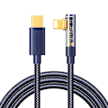 Miniatyrbild 2 av 6: Joyroom S-CL020A6 Lightning-kabel vinklet - USB-C hurtiglading og overføring 20W 1,2 m - blå