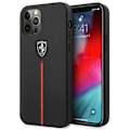 Miniatyrbillede 1 af 8: FERRARI OFF TRACK LÆDER NYLON STRIPE COVER TIL IPHONE 12 PRO MAX - SORT