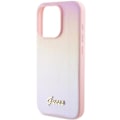 Miniatyrbild 7 av 9: Guess Saffiano Iridescent Script-deksel til iPhone 14 Pro Max - Rosa