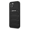 Miniatyrbillede 2 af 7: AMG LEATHER DEBOSSED LINES ETUI TIL IPHONE 13 MINI - SORT