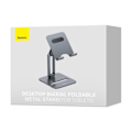 Miniatyrbild 10 av 11: Baseus Desktop biaksialt sammenleggbart metallstativ/stativ for nettbrett grå (LUSZ000113)