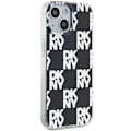 Miniatyrbild 5 av 9: DKNY IML rutete monomønster-deksel for iPhone 15 Plus / 14 Plus - Svart