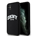 Miniatyrbild 2 av 8: DKNY flytende silikon Hvittrykt logo MagSafe-deksel til iPhone 11/Xr - Svart