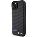 Miniatyrbillede 2 af 8: BMW LÆDER CARBON ETUI TIL IPHONE 15 PLUS - SORT