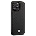 Miniatyrbillede 4 af 8: BMW LÆDER DIAMOND PATTERN COVER TIL IPHONE 14 PRO - SORT