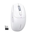 Miniatyrbild 2 av 4: Ugreen MU103 Bluetooth 5.0 datamaskinmus / 2,4 GHz USB-mottaker - Hvit