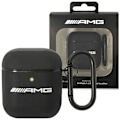 Miniatyrbillede 1 af 4: AMG LÆDER BIG LOGO TASKE TIL AIRPODS - SORT