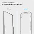 Miniatyrbillede 6 af 10: HÆRDET GLAS SPIGEN ALM GLASS FC 2-PACK IPHONE 13 / 13 PRO / 14 SORT