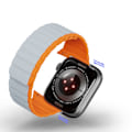 Miniatyrbild 3 av 11: Magnetisk Apple Watch SE 8, 7, 6, 5, 4, 3, 2, 1 (41, 40, 38 mm) Dux Ducis-bånd (LD-versjon) - Grå-oransje