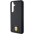 Miniatyrbild 7 av 9: Ferrari Carbon Stitched Bunn Deksel til Samsung Galaxy S24+ - Svart