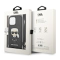 Miniatyrbild 7 av 7: Karl Lagerfeld KLHCP13LCMNIPK iPhone 13 Pro / 13 6,1" hårdfodral svart/svart Läder Monogram Patch och sladd Iconik
