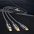 Miniatyrbild 7 av 10: MCDODO USB-KABEL 3IN1 SNABBLADDNING USB-C LIGHTNING MICRO USB 6A 100W 1M