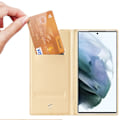Miniatyrbild 8 av 11: Dux Ducis Skin Pro-deksel med flip for Samsung Galaxy S22 Ultra Gold
