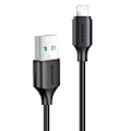 Miniatyrbild 2 av 9: Joyroom USB-lade-/datakabel - Lightning 2,4A 0,25m svart (S-UL012A9)