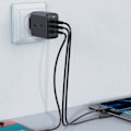 Miniatyrbillede 10 af 11: ACEFAST 2I 1 NETVÆRKSOPLADER 2X USB C / USB 65W, PD, QC 3.0+SORT KABEL