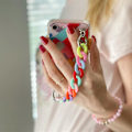 Miniatyrbillede 2 af 9: COLOUR CHAIN CASE GEL FLEXIBLE CASE MED CHAIN CHARM TIL IPHONE 8 PLUS / IPHONE 7 PLUS MULTICOLOR