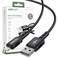 Miniatyrbillede 1 af 9: ACEFAST KABEL LANG STÆRK MFI USB - LYN 1,8M, 2,4A SORT