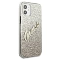 Miniatyrbild 5 av 9: Guess GUHCP12SPCUGLSGO iPhone 12 mini 5.4 gull/gull hardt deksel Glitter Gradient Script