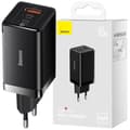 GaN hurtiglader 2xUSB C 1xUSB 65W Baseus GaN5 Pro + USB C - USB C 100W kabel - svart