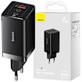 Miniatyrbild 1 av 6: GaN hurtiglader 2xUSB C 1xUSB 65W Baseus GaN5 Pro + USB C - USB C 100W kabel - svart