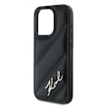 Miniatyrbillede 6 af 8: KARL LAGERFELD DIAGONAL QUILTED SCRIPT COVER TIL IPHONE 15 PRO - SORT