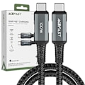 Miniatyrbild 1 av 11: Acefast-kabel USB Type C - USB Type C 2m, 100W (20V/5A) grå (C4-03 deep space grey)