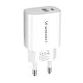 Miniatyrbild 2 av 11: Wozinsky WGWCW USB-A USB-C 20W vegglader - hvit