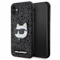 Miniatyrbillede 1 af 8: KARL LAGERFELD GLITTER CHOUPETTE PATCH COVER TIL IPHONE 11 / XR - SORT