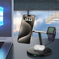 Miniatyrbild 6 av 7: TECH-PROTECT QI15W-A35 3IN1 MAGNETISK MAGSAFE TRÅDLØS LADER SORT